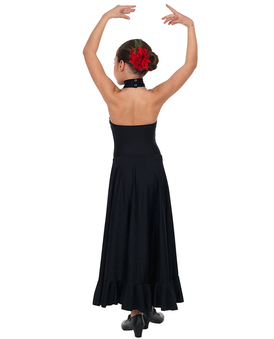 Girls Flamenco Dance Long Skirt