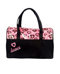 Glittery Hearts Dance Duffle Bag