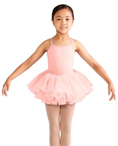 Childs Camisole Skirted Tutu Dress with Front Applique