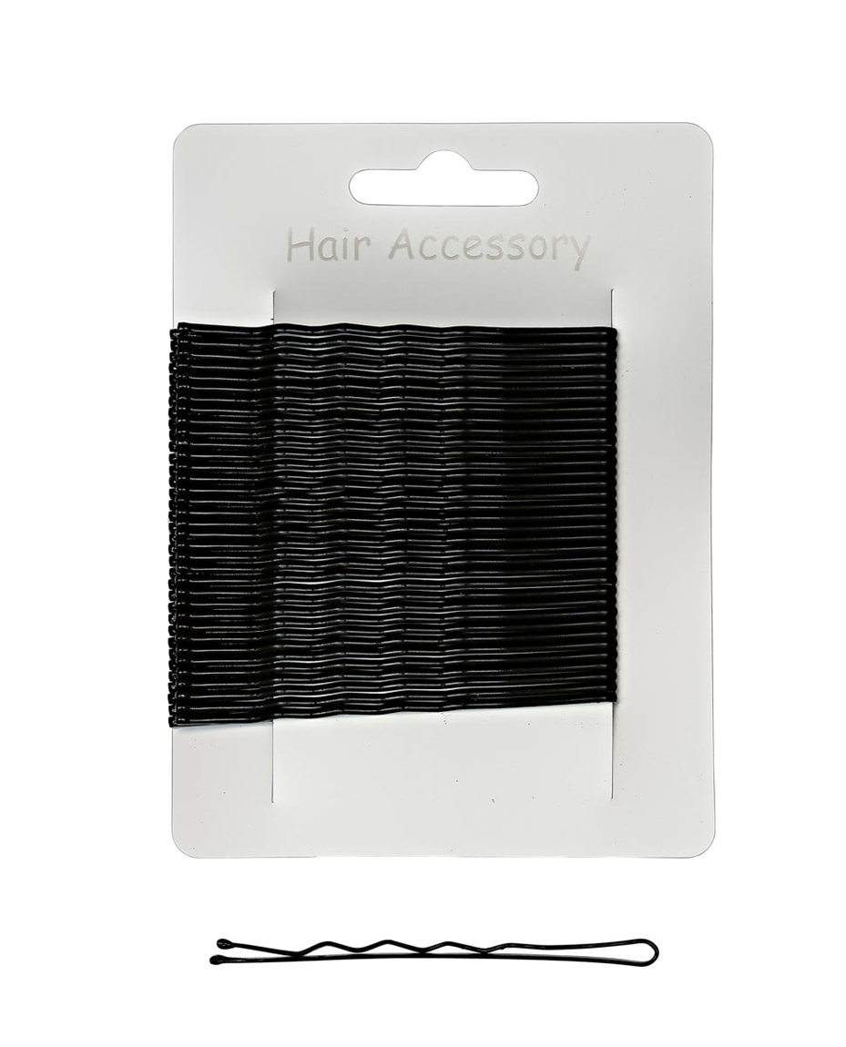 5cm Waved Hairgrips Black