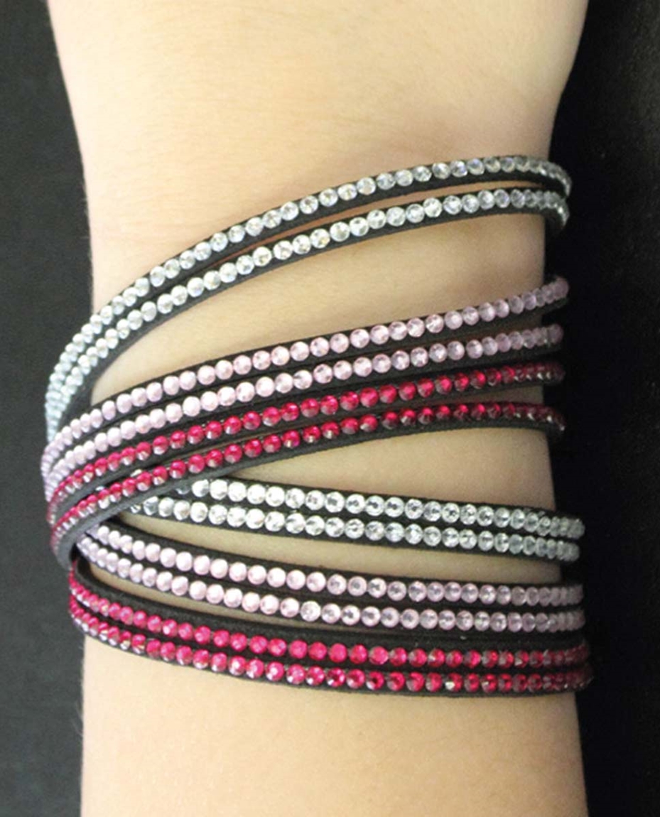 6 Strand Sparkling Bracelets Set of 5pcs 