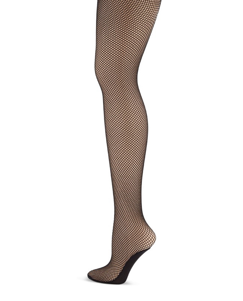 Capezio Womens Fishnet Dance Tights with Sock Lining