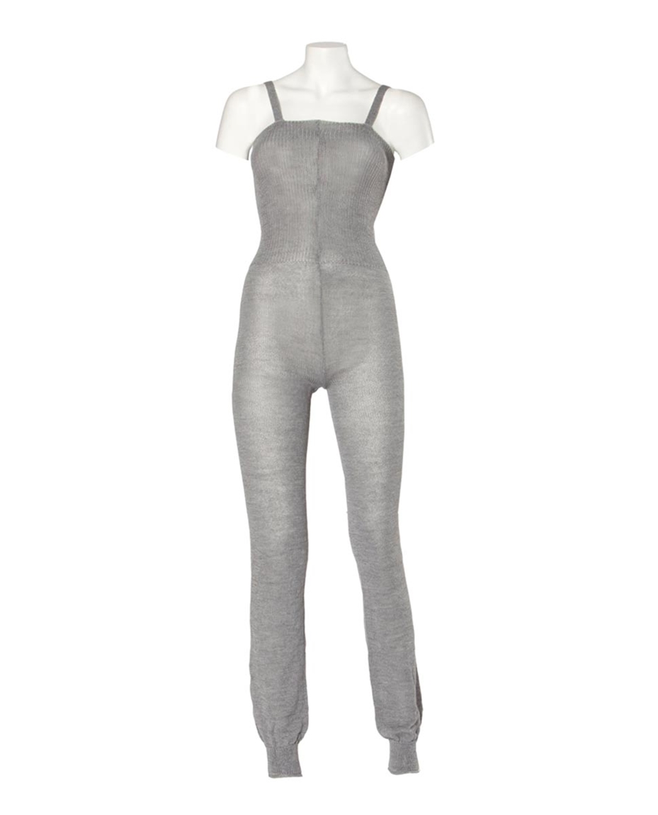 Knitted Camisole Dance Unitard GREY