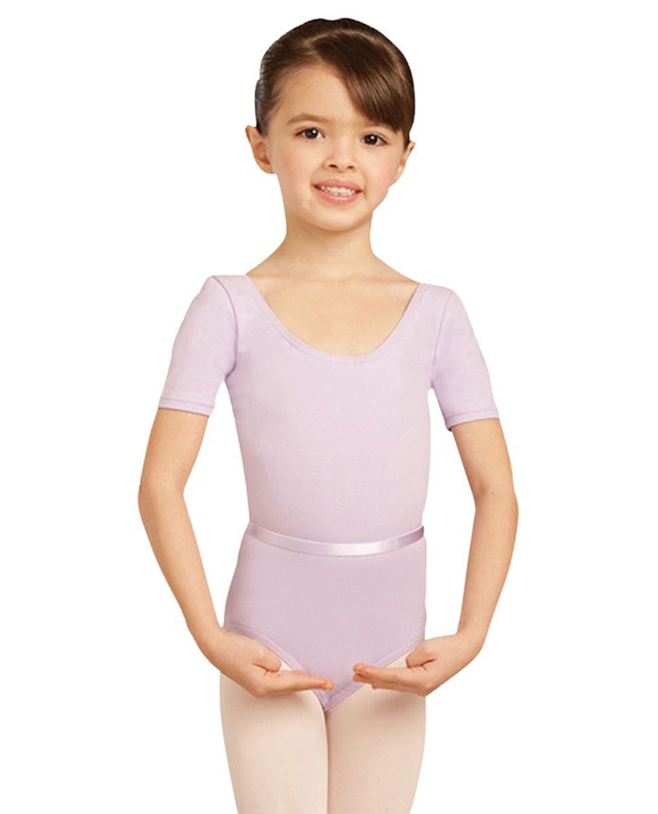 Child Short Sleeve Scooped Neck Ballet Leotard