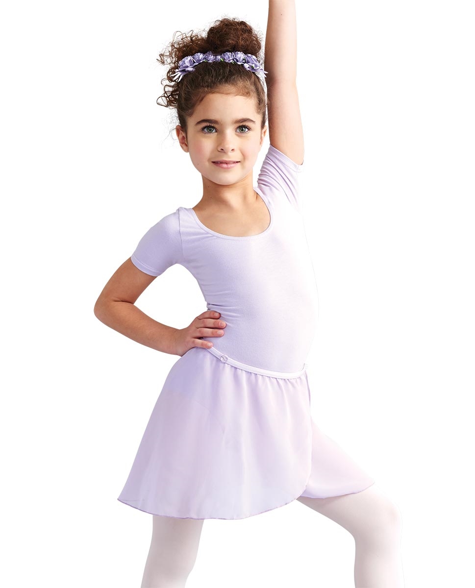 Fanient Girls Ballet Skirts Kids Chiffon Dance Wrap Skirt Elastic Waistband Dancewear 