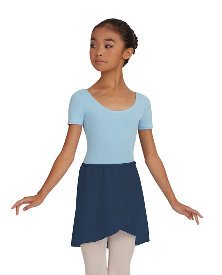 Childs Chiffon Ballet Dance Wrap Skirt NAVY