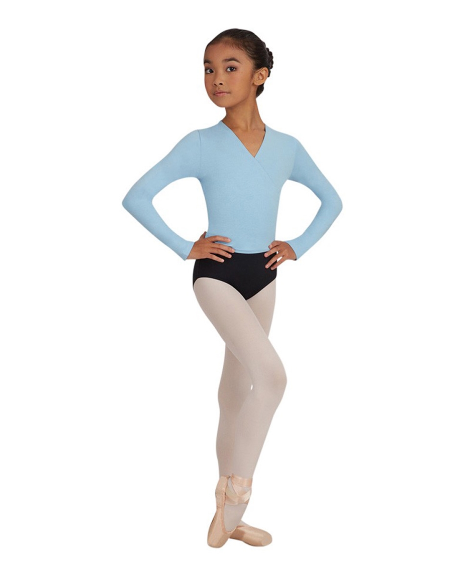 Capezio Cotton Childrens Long Sleeve Wrap Dance Top