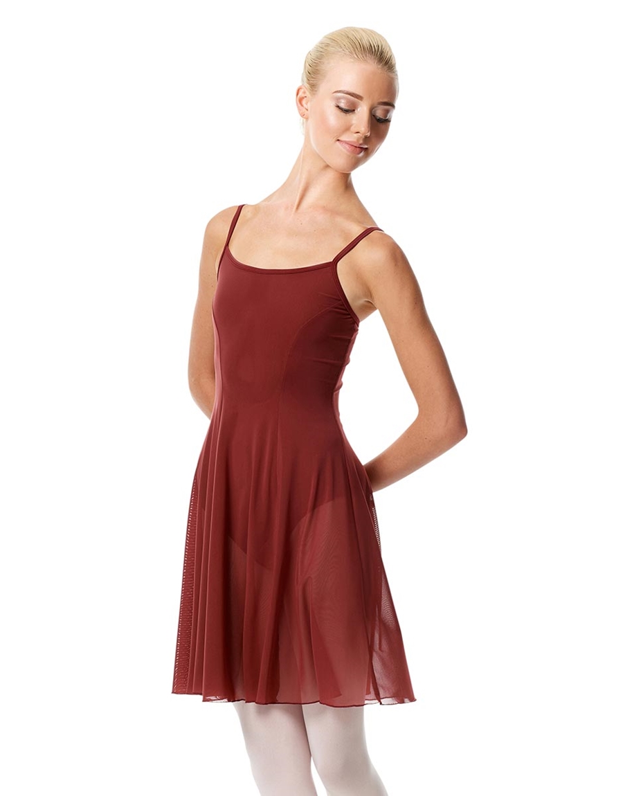 Calla Womens Matte Nylon Camisole Ballet Mesh Dance Dress Danielle