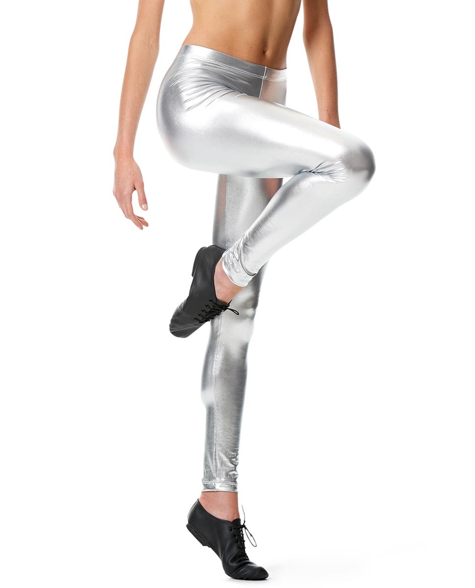 Calla Adult Metallic Ankle Dance Leggings Nadine