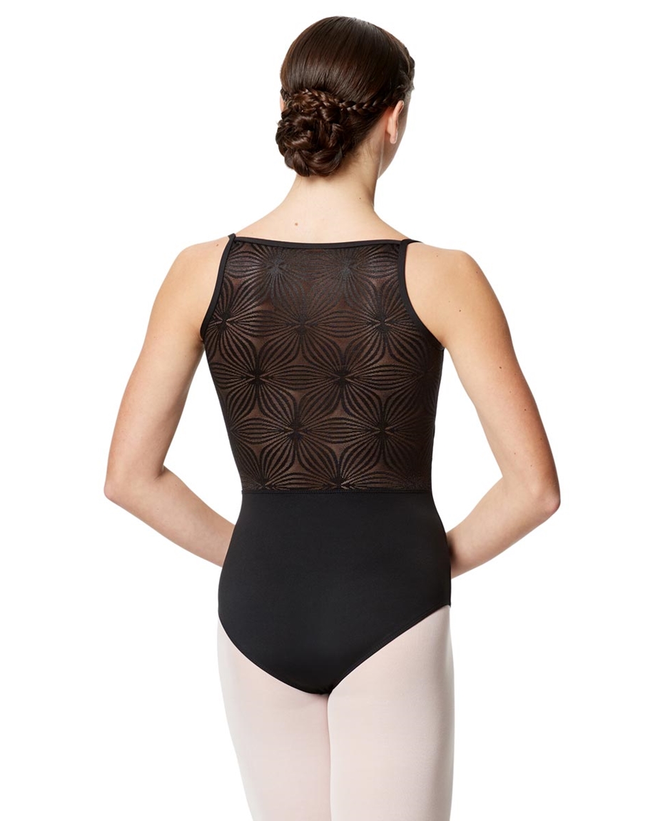 Flower Mesh Camisole Girl Leotard for Dance Paisley