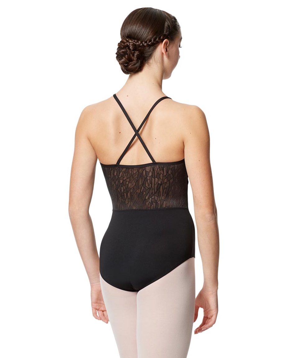 Geo Mesh Camisole Leotard Autumn For Women