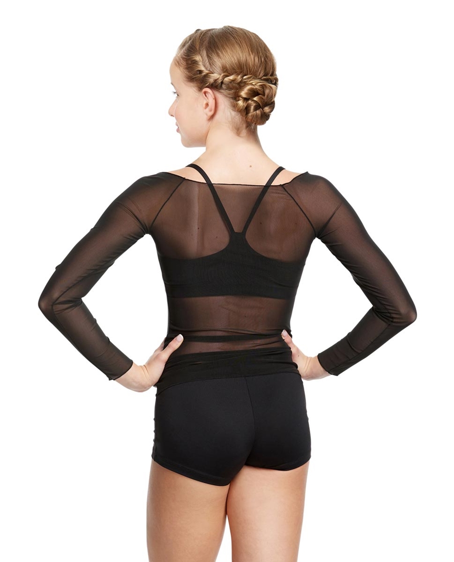 Mesh Long Sleeve Dance Top Faith For Girls