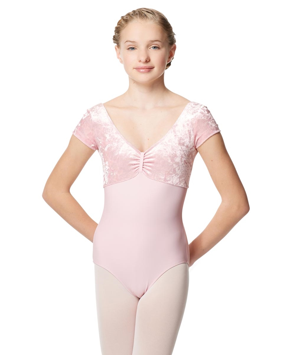 Velvet Cap Sleeve Dance Leotard Eden For Girls