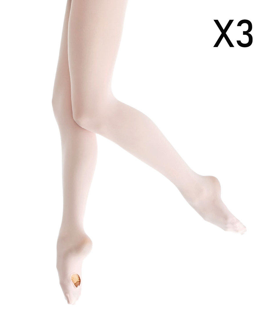 Adult Convertible Dance Tights Triple Pack