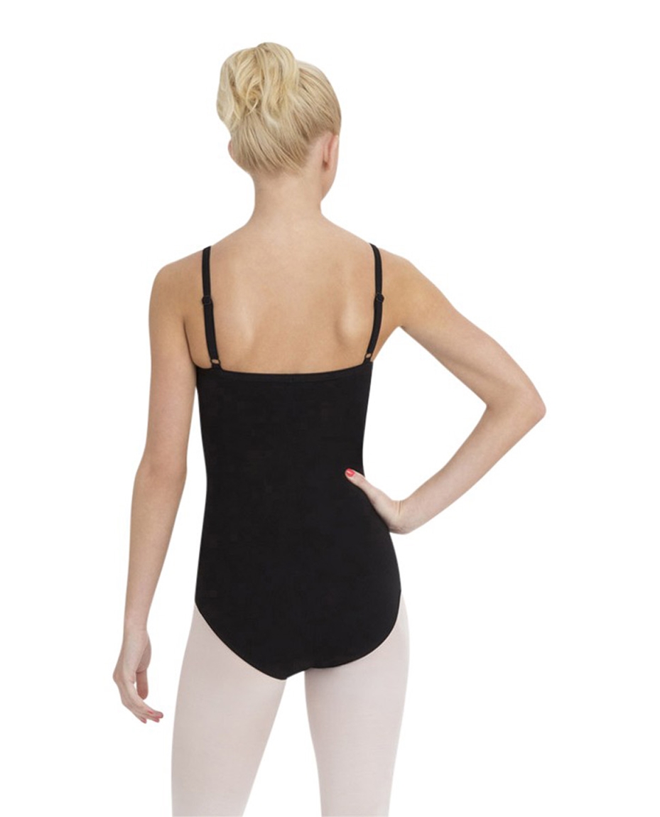 Womens Adjustable Straps Camisole Dance Leotard