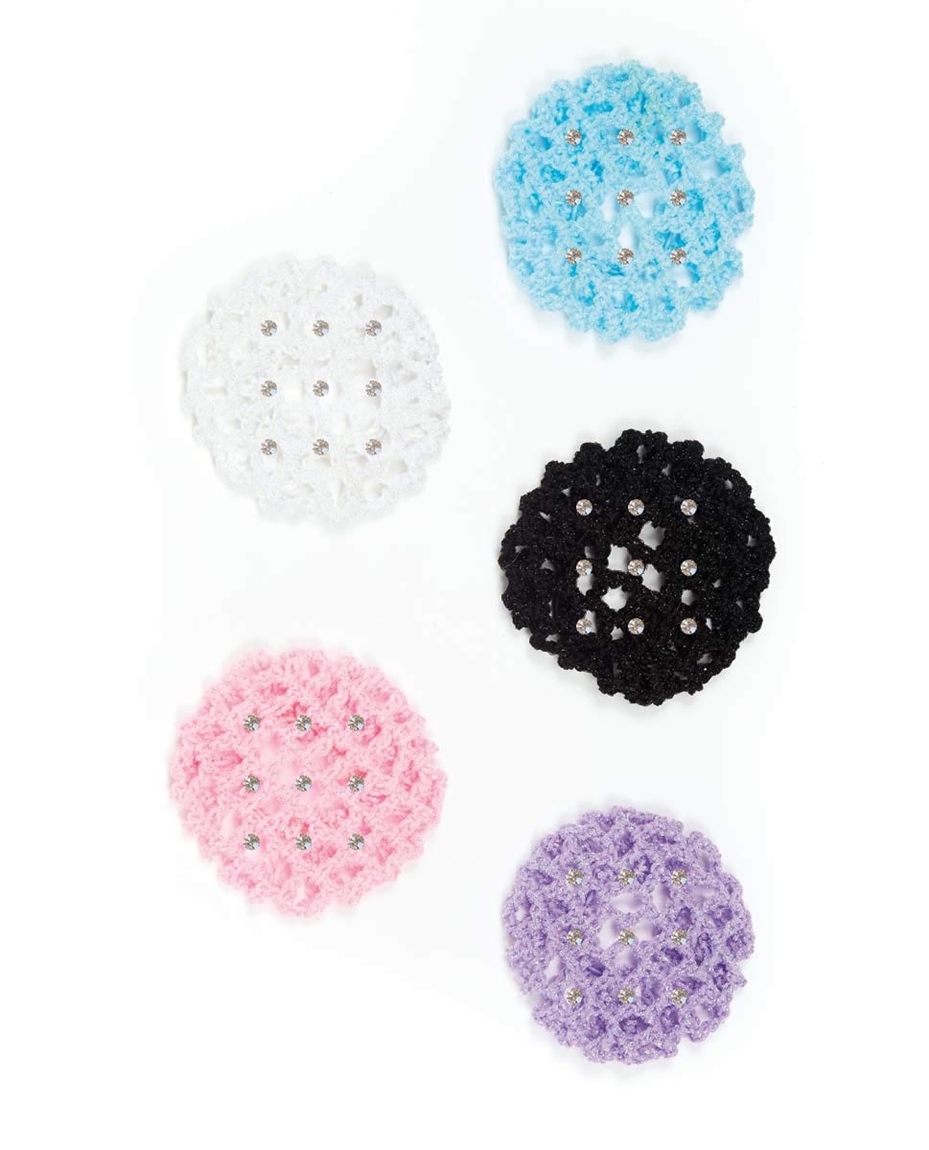 Rhinestones Crochet Hair Bun Cover