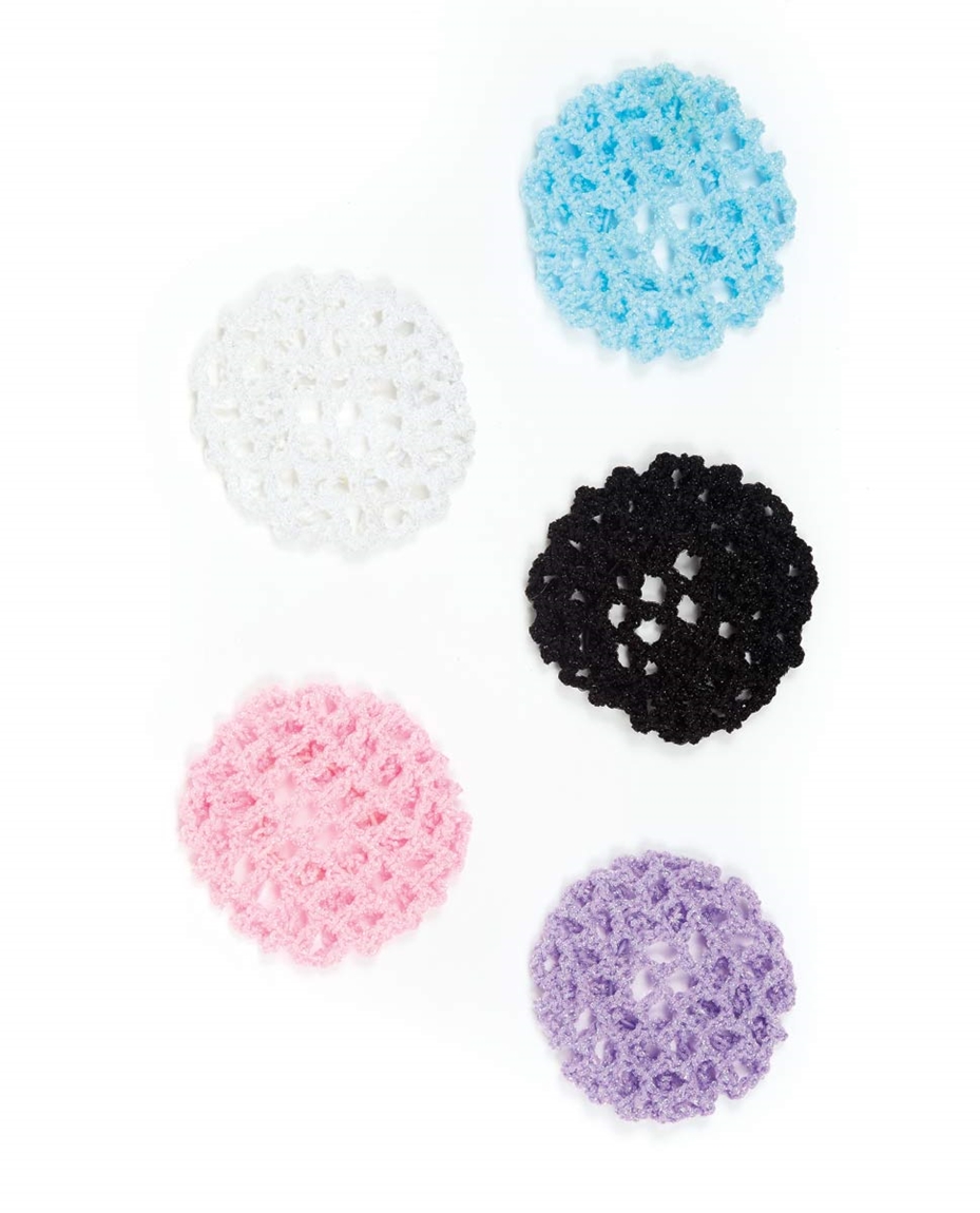 Child Lurex Crochet Hair Bun Cover