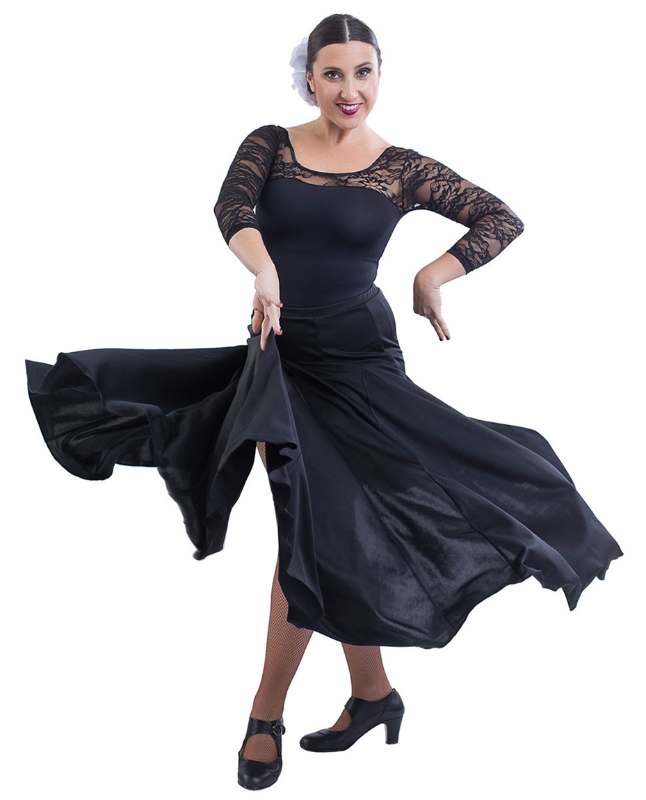 Womens Long Spanish Dance Skirt