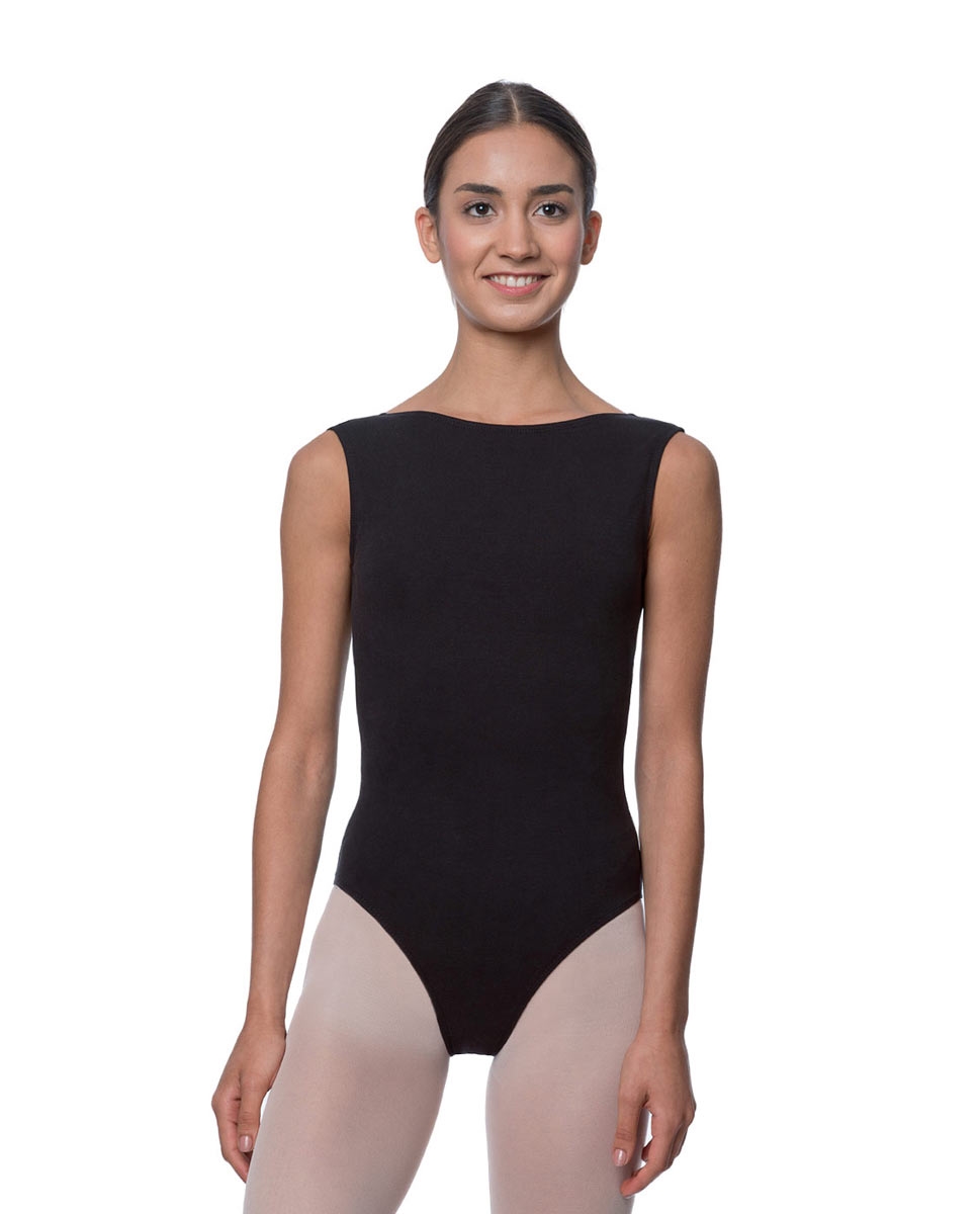 Womens High Boat Neck Tank Ballet Leotard Sabina