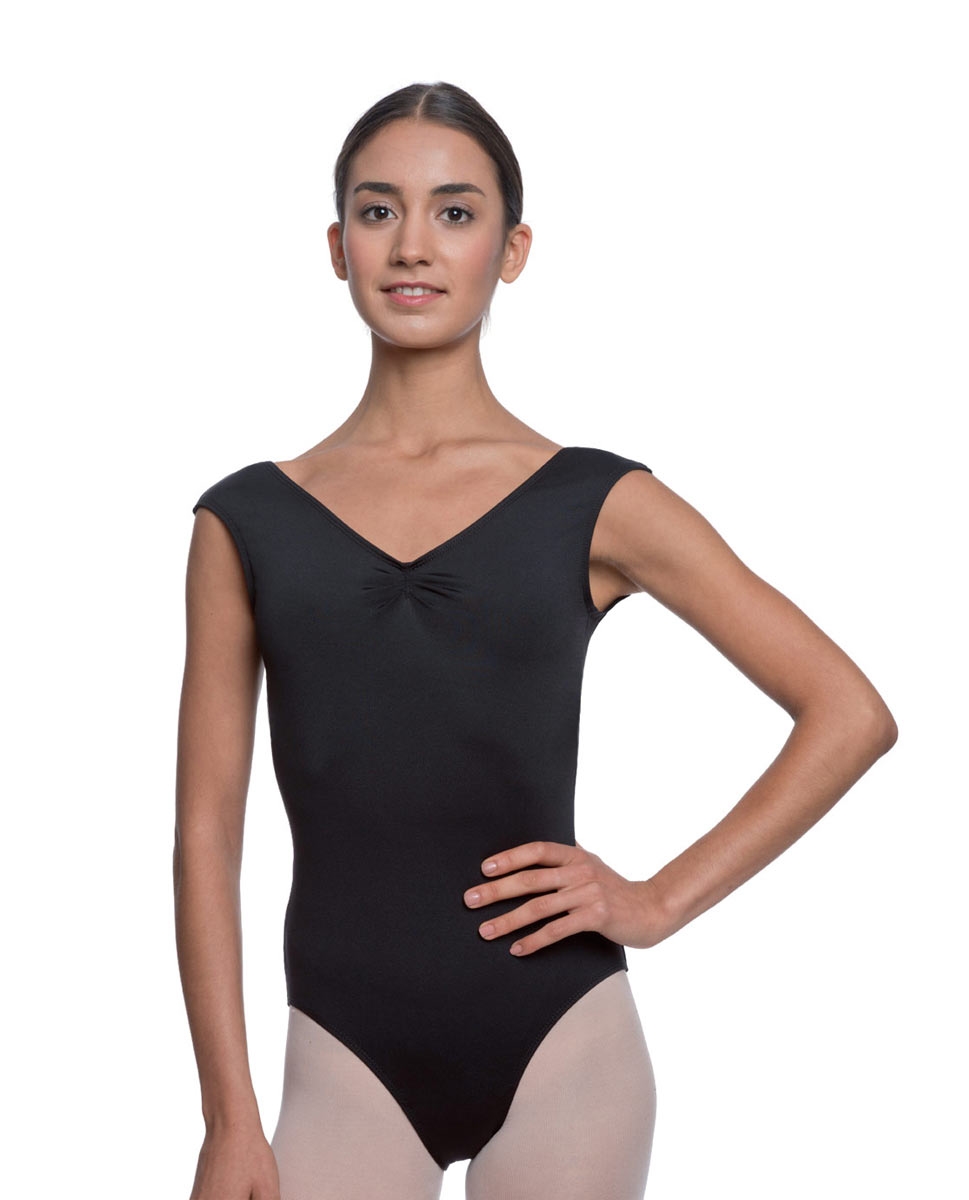 Womens Pinch Front Cap Sleeve Ballet Leotard Reyton