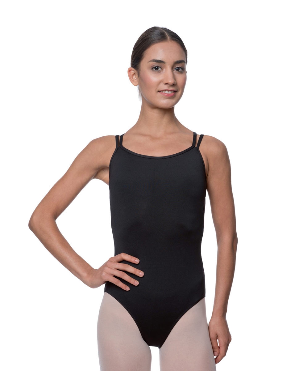 Womens Double Crossed Straps Camisole Dance Leotard Nina