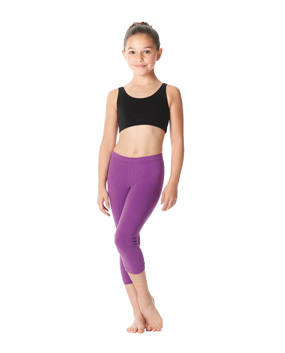 lulli child brushed cotton lycra capri leggings rayna