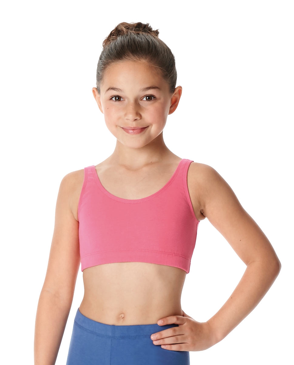 lulli girls brushed cotton lycra tank crop dance top beatrice