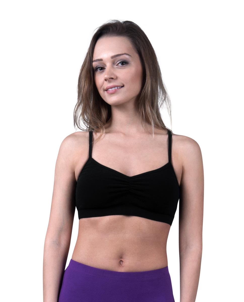 Lulli Women Brushed Cotton Lycra Camisole Racerback Dance Bra Top Kaylee