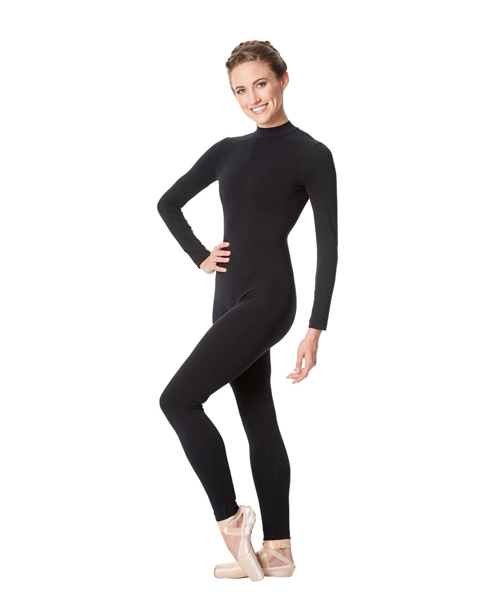 Adult Long Sleeve Mock Neck Dance Unitard Annabelle