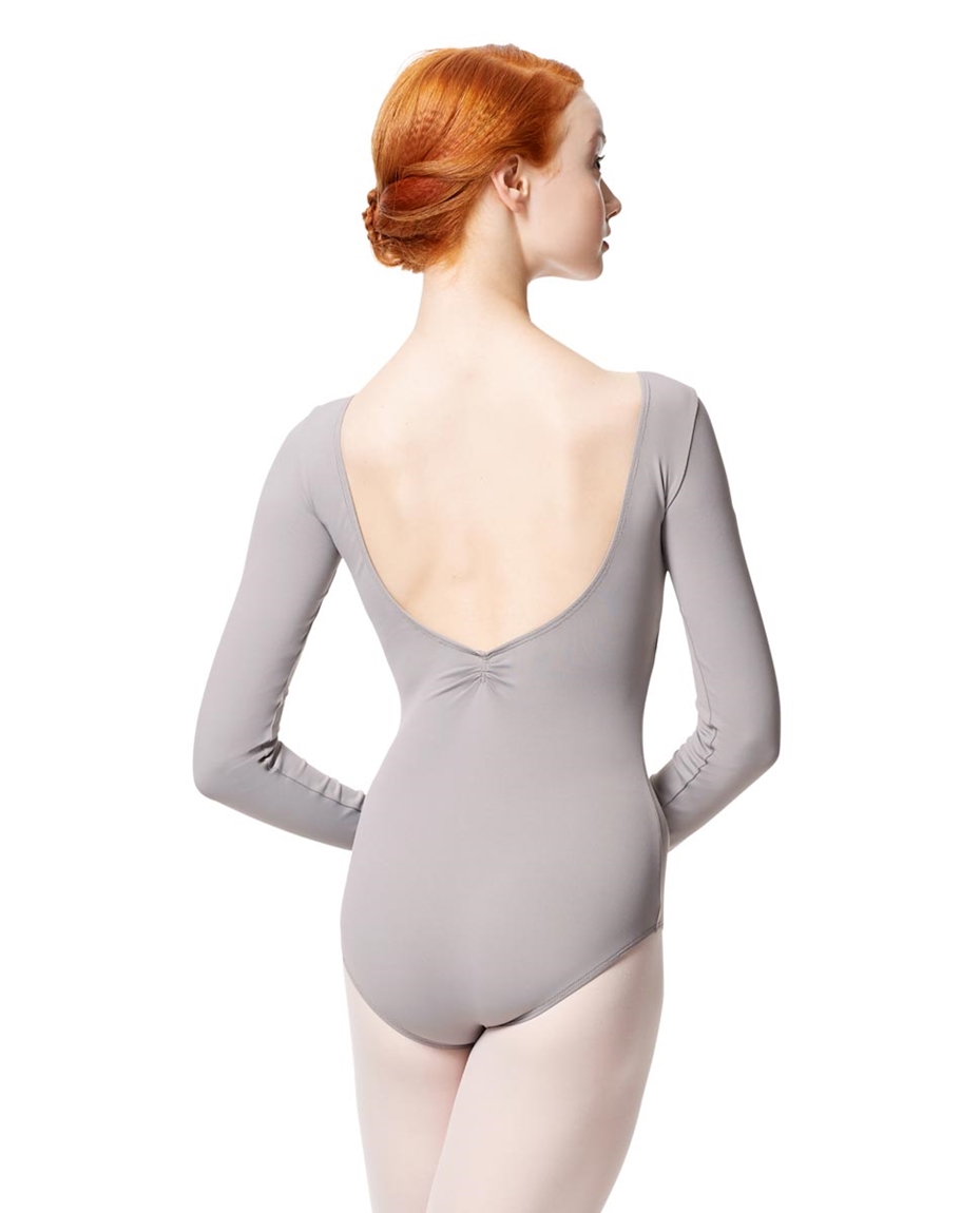 Adult Microfiber Long Sleeve Pinched Leotard Samantha