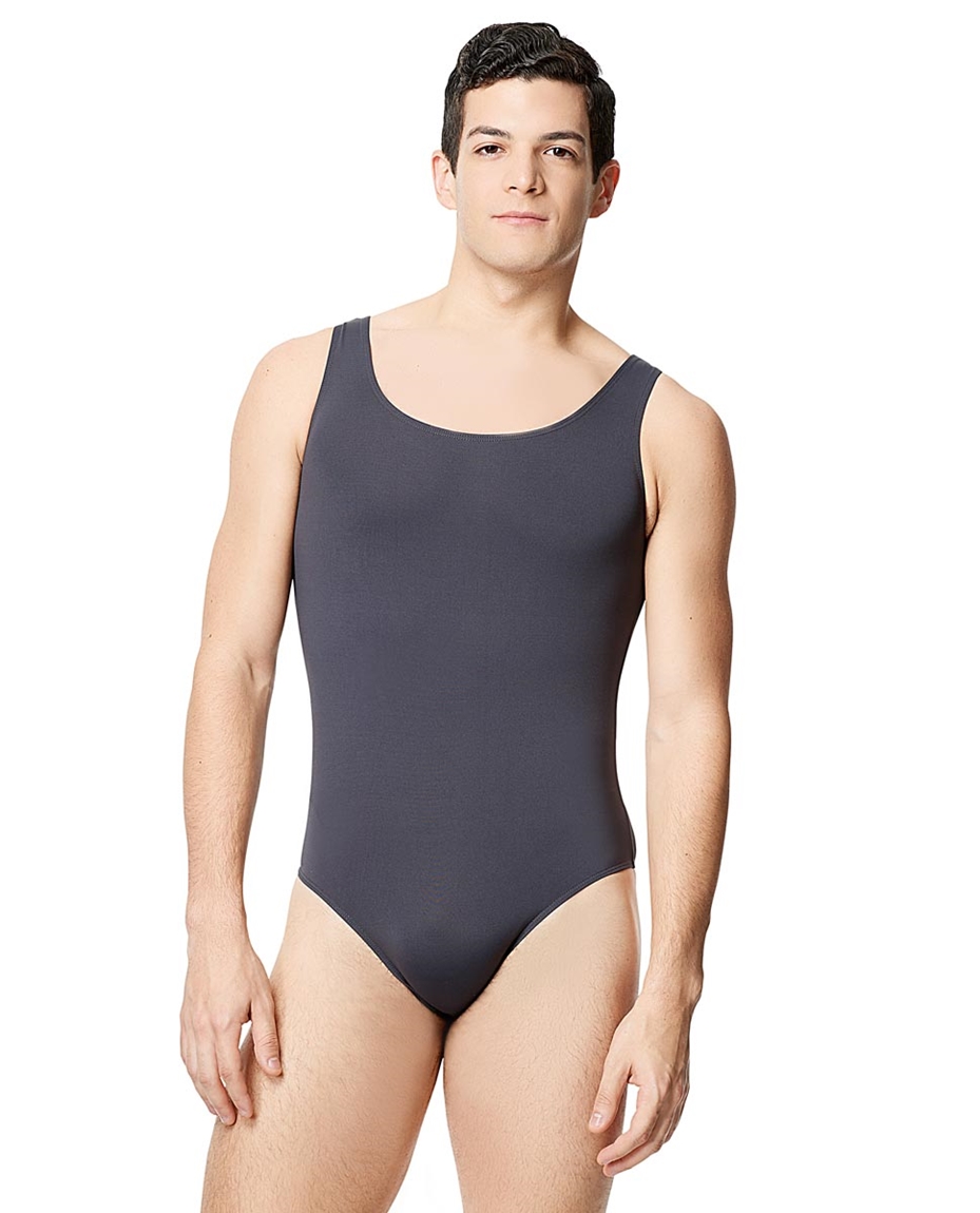 Mens Microfiber Scoop Neckline Tank Leotard Tayelor