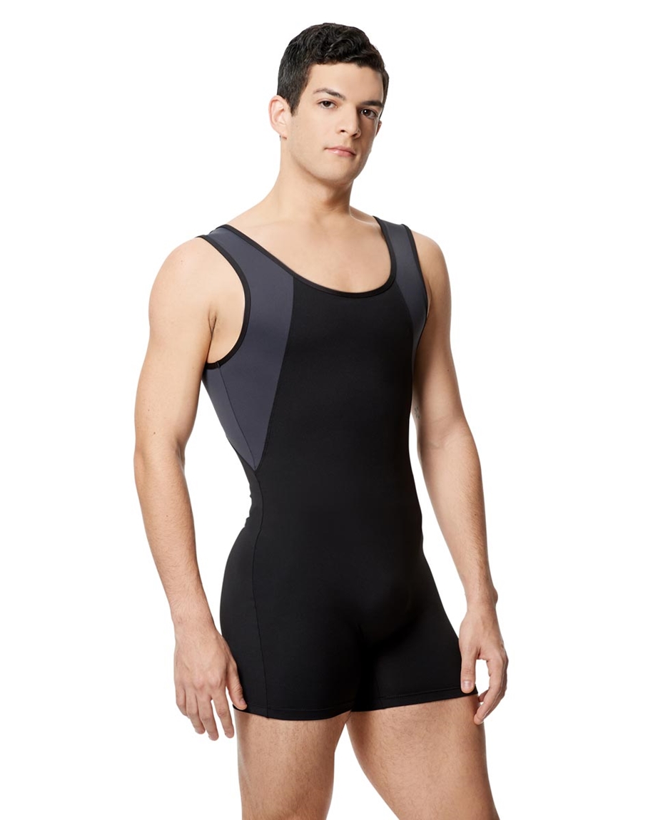 Mens Microfiber Duotone Short Unitard Mason