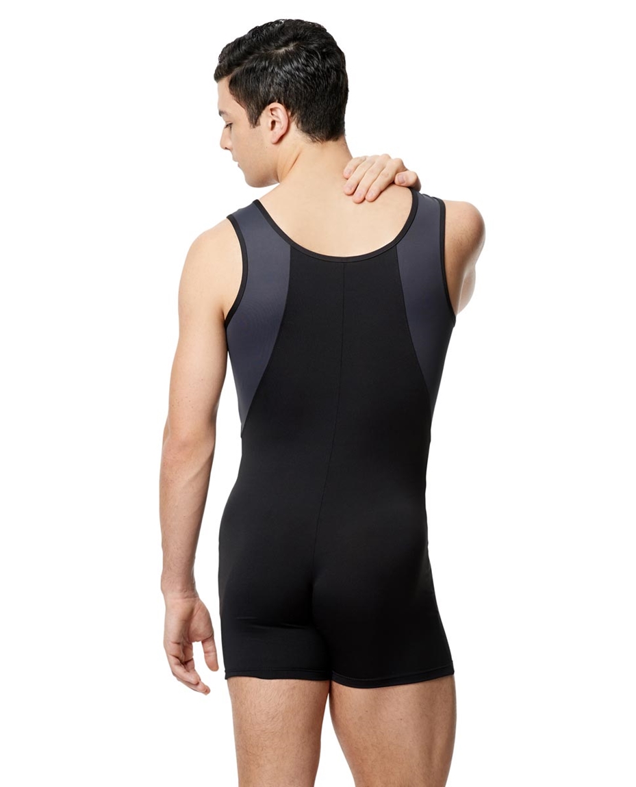 Mens Microfiber Duotone Short Unitard Mason