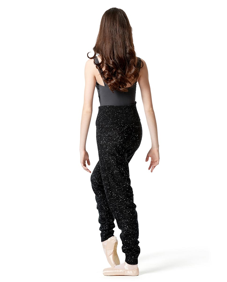 Womens Knitted High Waist Dance Warm Up Pants