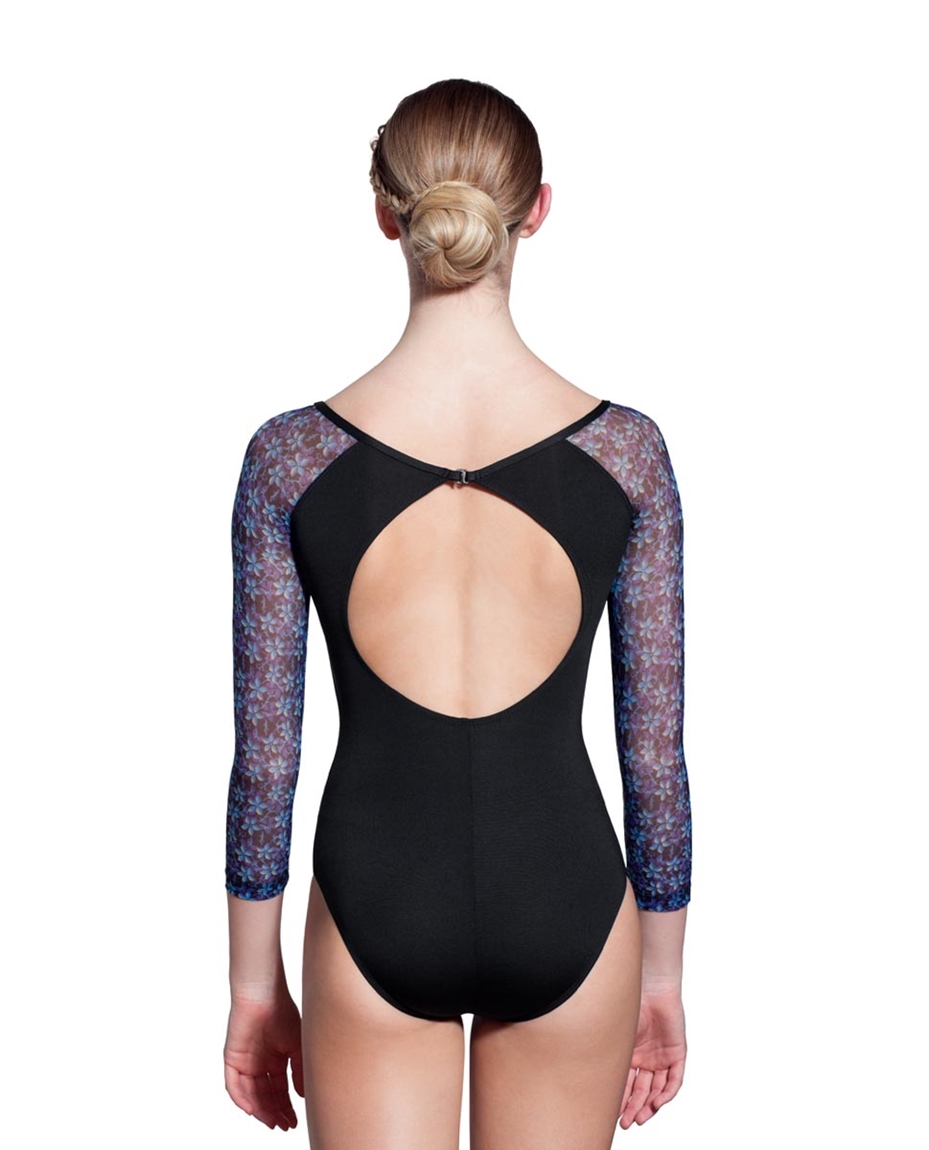 Adult Printed Mesh 3-4 Sleeve Leotard Tori