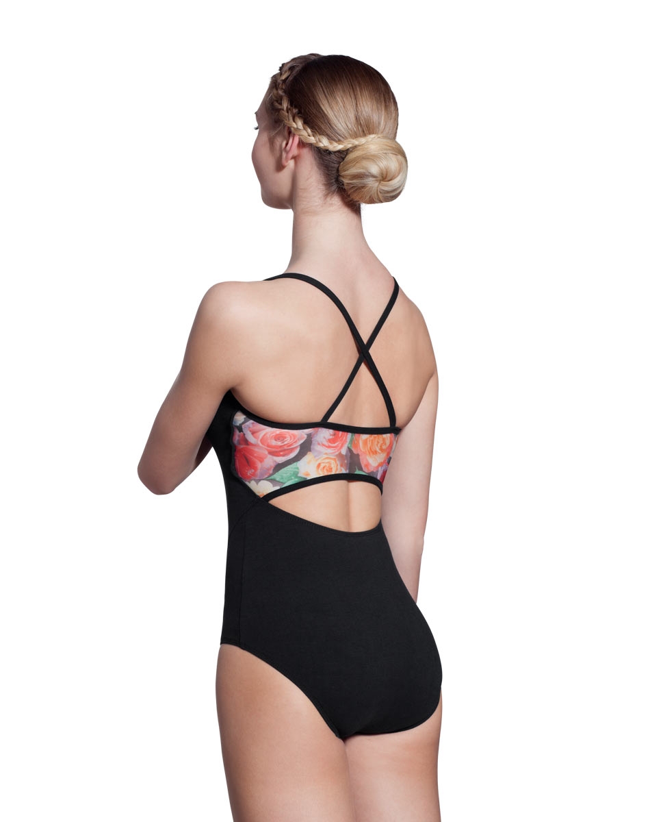 Adult Printed Mesh Back Camisole Leotard Amelia