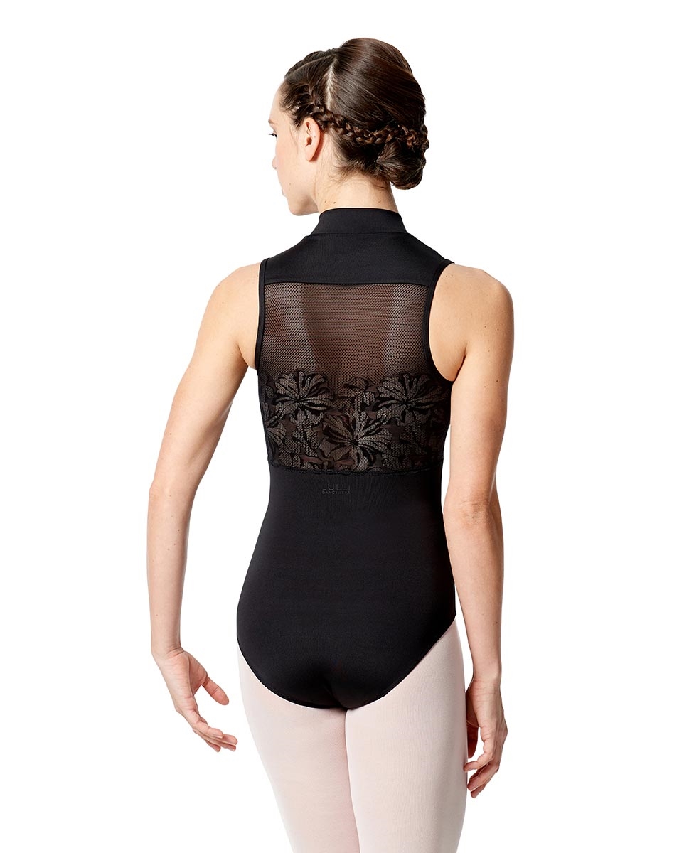 Womens Halter Zip Front Leotard Ximena