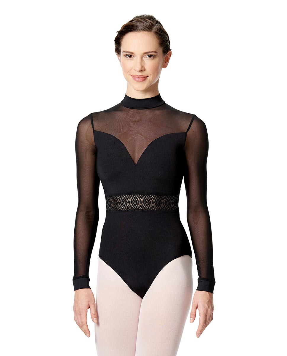 Womens Long Sleeve Performance Dance Leotard Gabriela