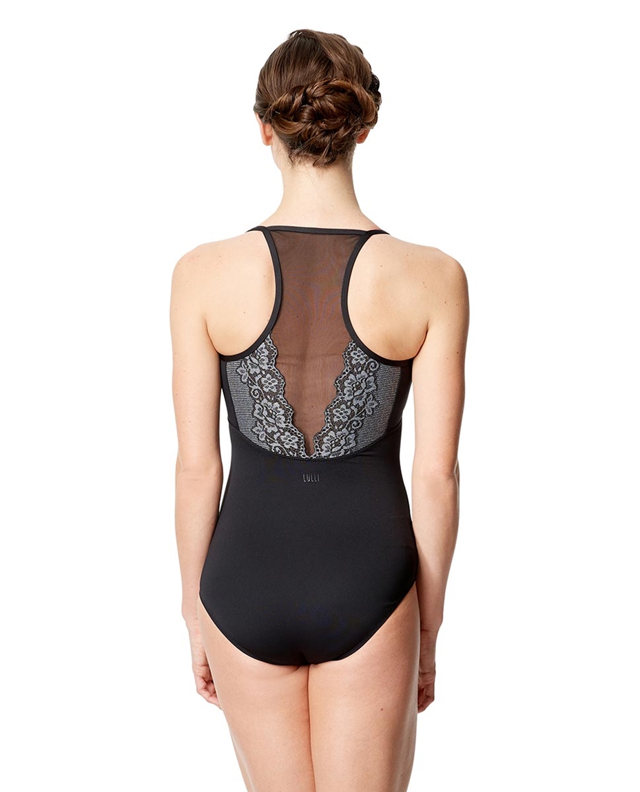 Adult Microfiber & Lace Racerback Leotard Yoana