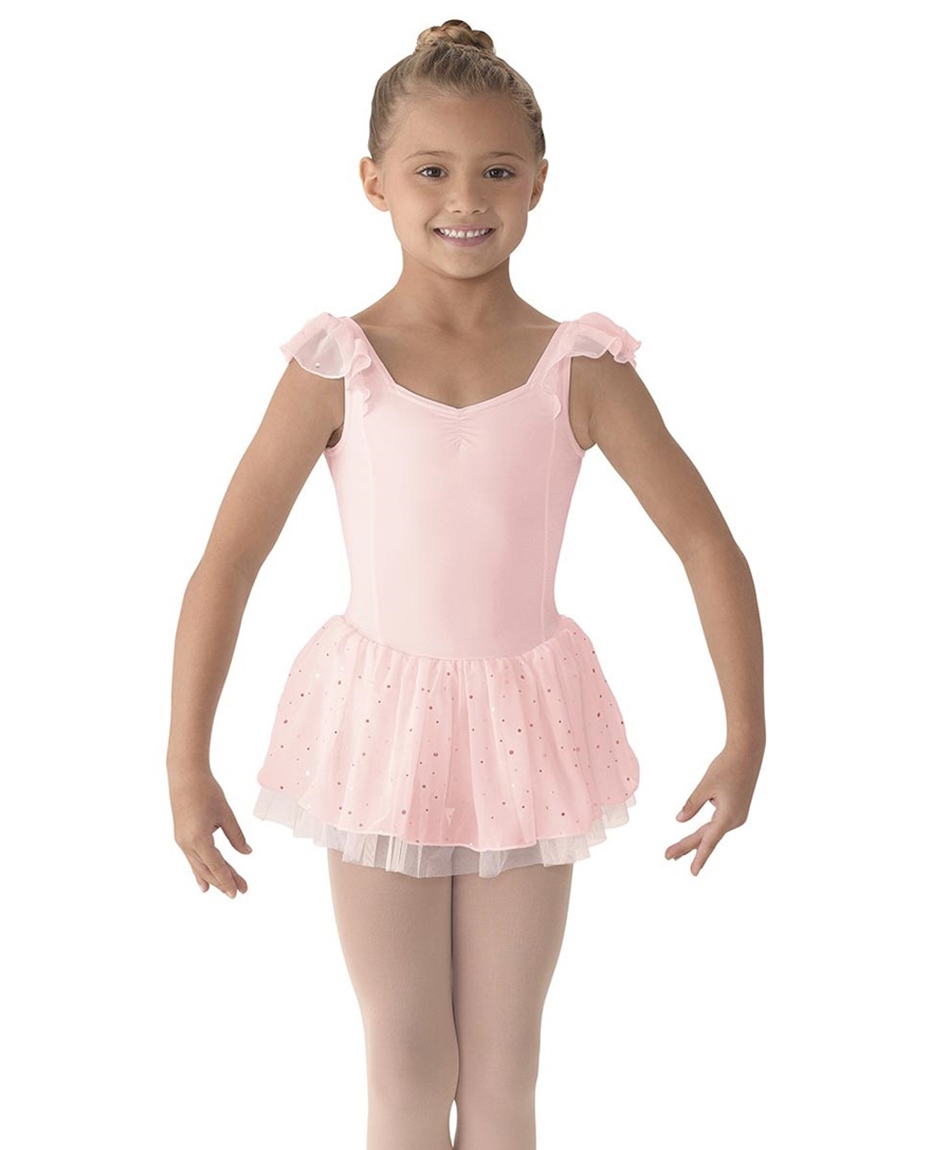 Childs Flutter Sleeve Dance Dress