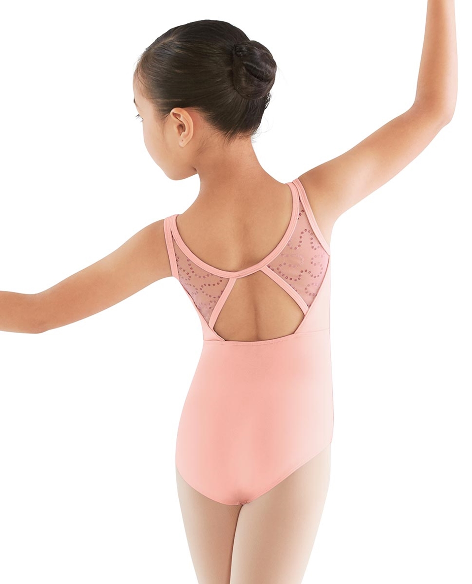 Childs Open Mesh Back Tank Ballet Leotard