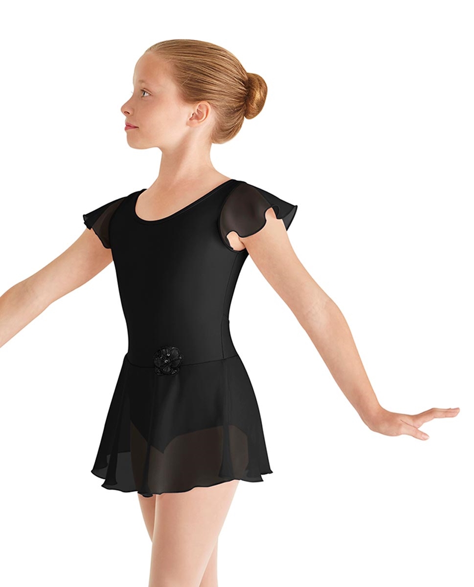 Childs Skirted Flutter Sleeve Ballet Leotard