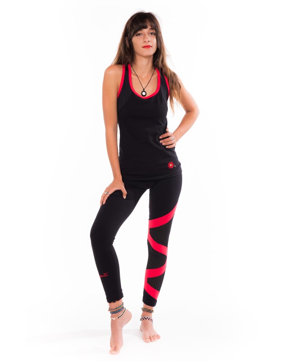 Womens Perforated Long Supplex Leggings