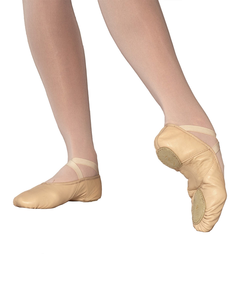 IVA Leather Split-Sole Ballet Shoes