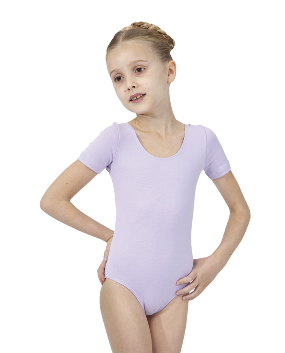 Short Sleeved Dance Leotard For Girls