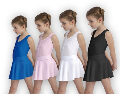 Girls Lycra Elastic Waist Dance Skirt
