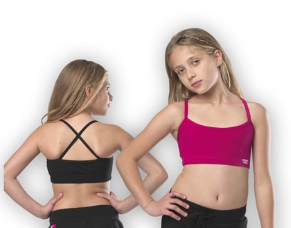 Girls Cross Back Dance Bra Top