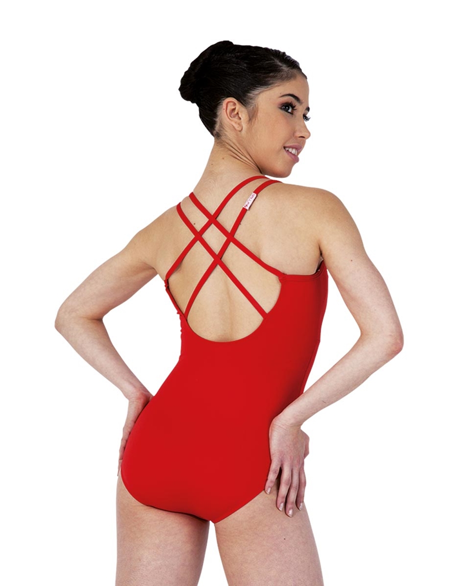 Women Camisole Crisscross Straps Dance Leotard
