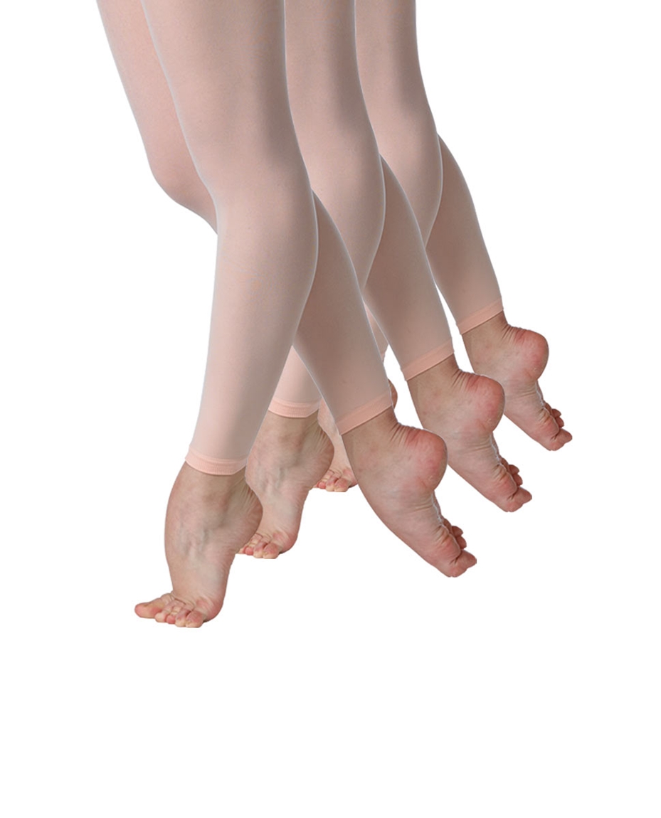 Pack of 3 Women Microfiber Seamless Footless Ballet Tights Plume P71t