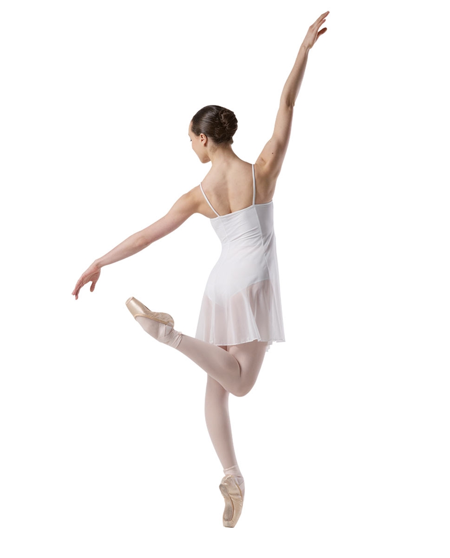 Women Mesh Skirted Dance Leotard
